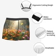 thumbnail image 3 of Sikiie Butterflies In Flower Field Print Men's Boxer Briefs, Elastic Waistband Boxer Briefs Leggings-Large, 3 of 5