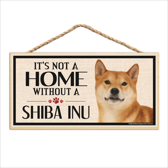 Shiba Inu Wood Breed Sign