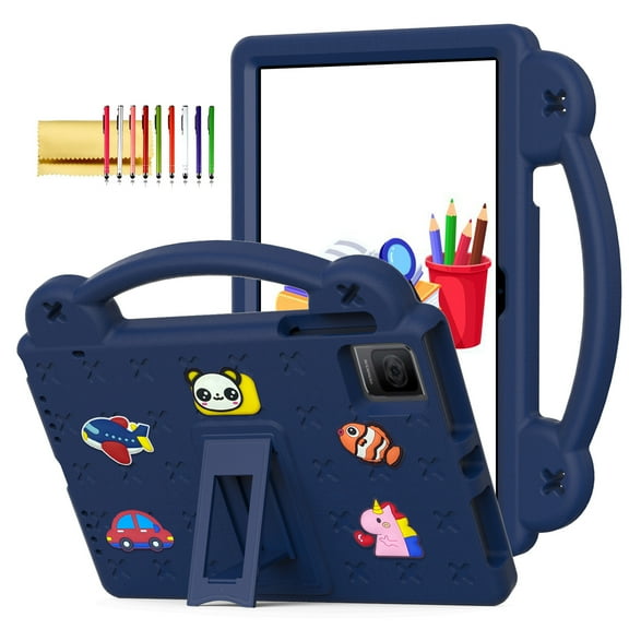 TECH CIRCLE Case for T-Mobile Revvl Tab 5G 2023, Cute Cartoon Panda Shockproof Rugged Lightweight Convertible Stand Handles Kids Friendly Case for T-Mobile REVVL Tab 5G 2023 10.36" Tablet,Navyblue