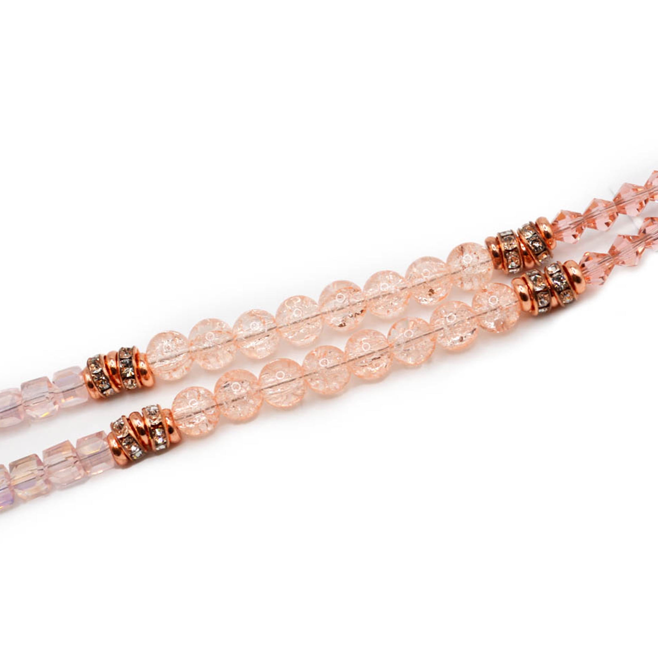 Jesse James Glass Strand Trio Beads – Pink, 1 Piece, Multi-Purpose for Teens and Adults
