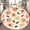 Color 3, variant on Washable Non Slip 3ft Round Rug, Hot air balloon cloud Vintage children Cute print Circle Area Rugs with Tassels Carpet for Nursery Bedroom Living Room Playroom Tent rug Tent Castle