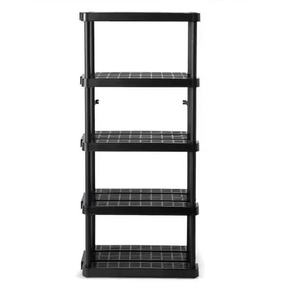 Gracious Living Medium Duty Adjustable Ventilated Storage Shelving Unit, 5 Shelf