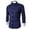 Navy, variant on Mens Summer Shirts, Mens Long Sleeve Shirt Design Sense Grid Line Casual Solid Color Button Down Slim Fit Woven Grey XL