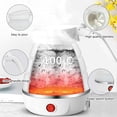 thumbnail image 2 of DREAMOSA Portable Foldable Electric Kettle Small Travel Collapsible Heating Water Boiler For Coffee Tea Fast Water Boiling 110V 600ML, White, 2 of 6