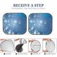 thumbnail image 6 of Honeii Snowflakes1 Print Foldable Car Sun Shade for Windshield, 2-Piece UV Protection Shade, Protects Car Interior, Ideal for Cars, Trucks, SUVs-Large, 6 of 6