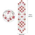 thumbnail image 2 of Camino de mesa navideño bordado, flor de pascua y acebo para decoración navideña, mantelería para decoración navideña, mantel decorativo JM  Cocina, Decoración y Otros, 2 of 5