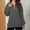 Gray, variant on CheerKidz Women's Solid Color Zipper V-neck Long Sleeved Loose Casual Hoodless Sweatshirt Fashion Solid Color Pullover Tops(Black,S)