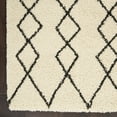 thumbnail image 4 of Nourison Geometric Shag Tribal Ivory/Charcoal 5'3" x 7'3" Area Rug, (5x7), 4 of 9