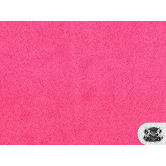 Minky Solid HOT PINK Fabric By the Yard