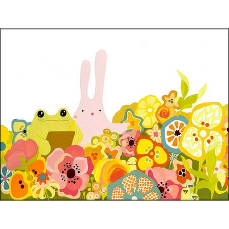 Oopsy Daisy - Bennett and the Garden Canvas Wall Art 24x18, Robin Rosenthal