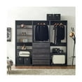 thumbnail image 2 of Maykoosh Closet System Customizible, Walk-In Wardrobe Organizer, Closet System with Hanging, Hanging Rods, Drawers, Heavy Duty-Color:Black,Size:Model EDB 3 Closet, 2 of 8