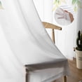thumbnail image 5 of Eucalyptus Leaves Semi Sheer Curtains 108 Inch Length 2 Panels Set, Green Botanical Summer Spring Sheer Kitchen Curtain Privacy Voile Window Curtain for Living Room Bedroom Rod Pocket Drapes, 5 of 7