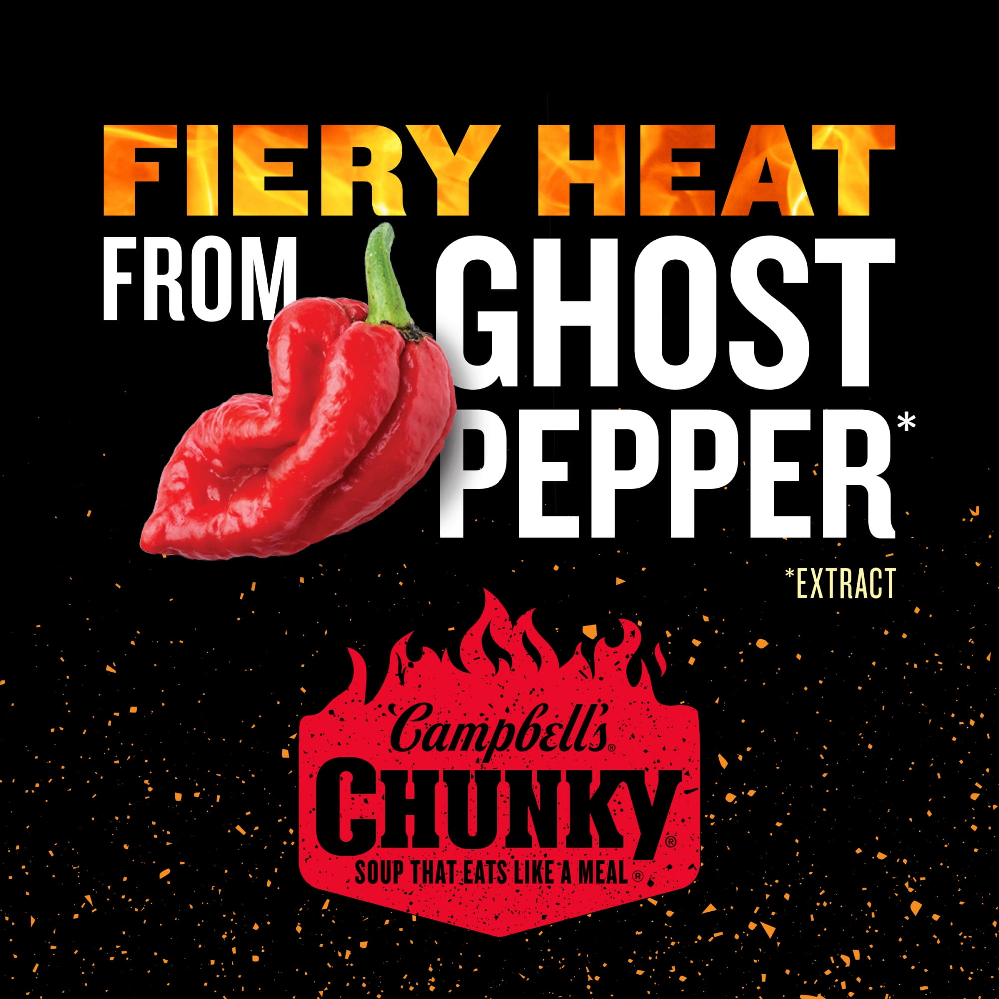 (6 pack) Campbell's Chunky Ghost Pepper Chicken Noodle Soup, 18.6 oz Can