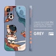 thumbnail image 3 of Case For Redmi Note 12 11 11T 11R 11E 10 9 8 7 7S PRO PLUS 4G 5G Simple Liquid silicone Case Cute Cartoon Spaceman Astronaut, 3 of 5
