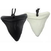 2-Pack Shark Tooth Silicone Chews - Sensory Teething Necklaces