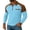 Light Blue, variant on UTSJKR Men's Contrast Trim Color Block Waffle Knit Quarter-Zip Button up Collared Shirt, Retro Style Casual Pullover, Daily Street Outdoor Leisure Wear Black M