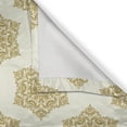 thumbnail image 4 of Ambesonne Victorian Valance Pack of 2, Damask Inspired Motifs, 54"X12", Eggshell Dark Khaki, 4 of 5