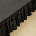 thumbnail image 2 of Bed Skirt Queen Size Ruffled Bed Skirt with Split Corners, Black Queen Bed Skirts 16 Inch Drop with Platform, 16'' Queen, Black, 2 of 7