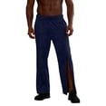 thumbnail image 2 of Men's Tear Away Pants with Full Zipper Legs, Breakaway Cotton Sweatpants Open Bottom for Sports, Dance and Performance,Navy,2XL, 2 of 5