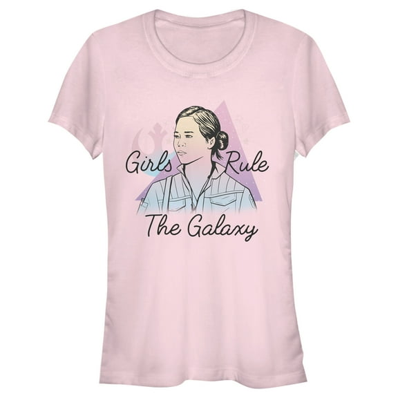 Junior's Star Wars: The Rise of Skywalker Rose Girls Rule  Graphic Tee Light Pink Large