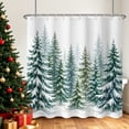thumbnail image 5 of Tchckioa Watercolor Pine Tree Shower Curtain,36x72 Inch Waterproof Hooks Bath Curtain for Bathroom, 5 of 6