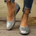 thumbnail image 5 of Women Casual Shoes Slip On Shoes Flat Loafers Casual Footwear Soft Non Slip Leather Upper Versatile Style For All Season Daily Wear ,Us Size:8.5, 5 of 6