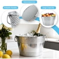 thumbnail image 2 of 1PC Beverage Tub Large Ice Bucket for Parties, Thick Metal Galvanized Tub Drink Buckets, Beverage Bucket with Handles, Drink Bucket for Indoor & Outdoor Party (Sliver), 2 of 7
