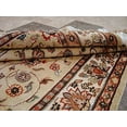 thumbnail image 3 of Ahmedani Linen Love Exotic Beige Floral Medallion Rectangle Home Decor Area Rug Hand Knotted Wool Silk Indoor Carpet (8 x 5) Foot, 3 of 9