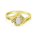 thumbnail image 6 of 10k Yellow Gold Oval Opal And Diamond Ring, 6 of 6