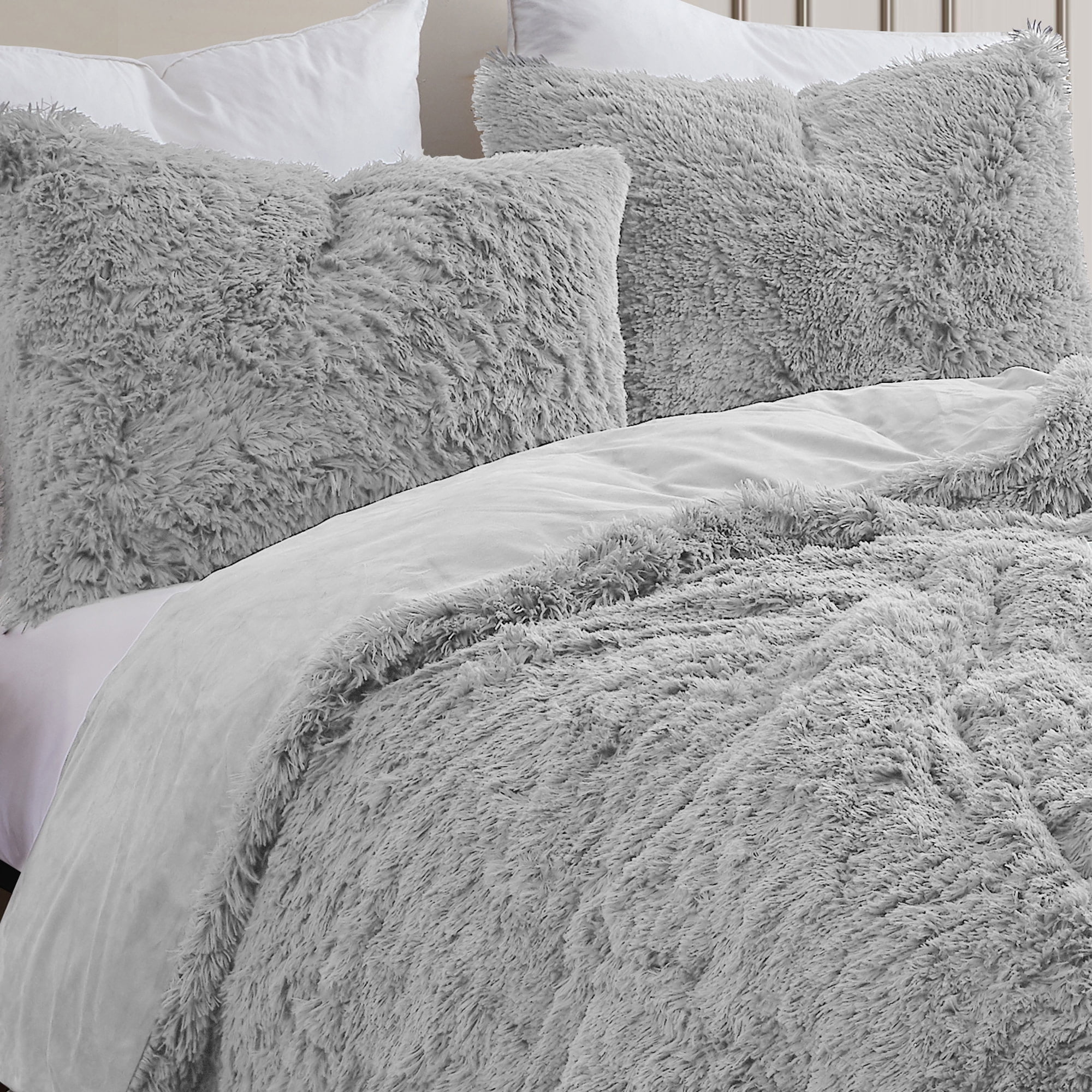 Sweet Home Collection 3 Piece Silver Comforter Bedding Set, Queen