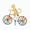 Yellow, variant on Cat Riding Bike Windmill, Kinetic Garden Spinner, Outdoor Yard Art Decoration, Rainbow Wind Spinner
