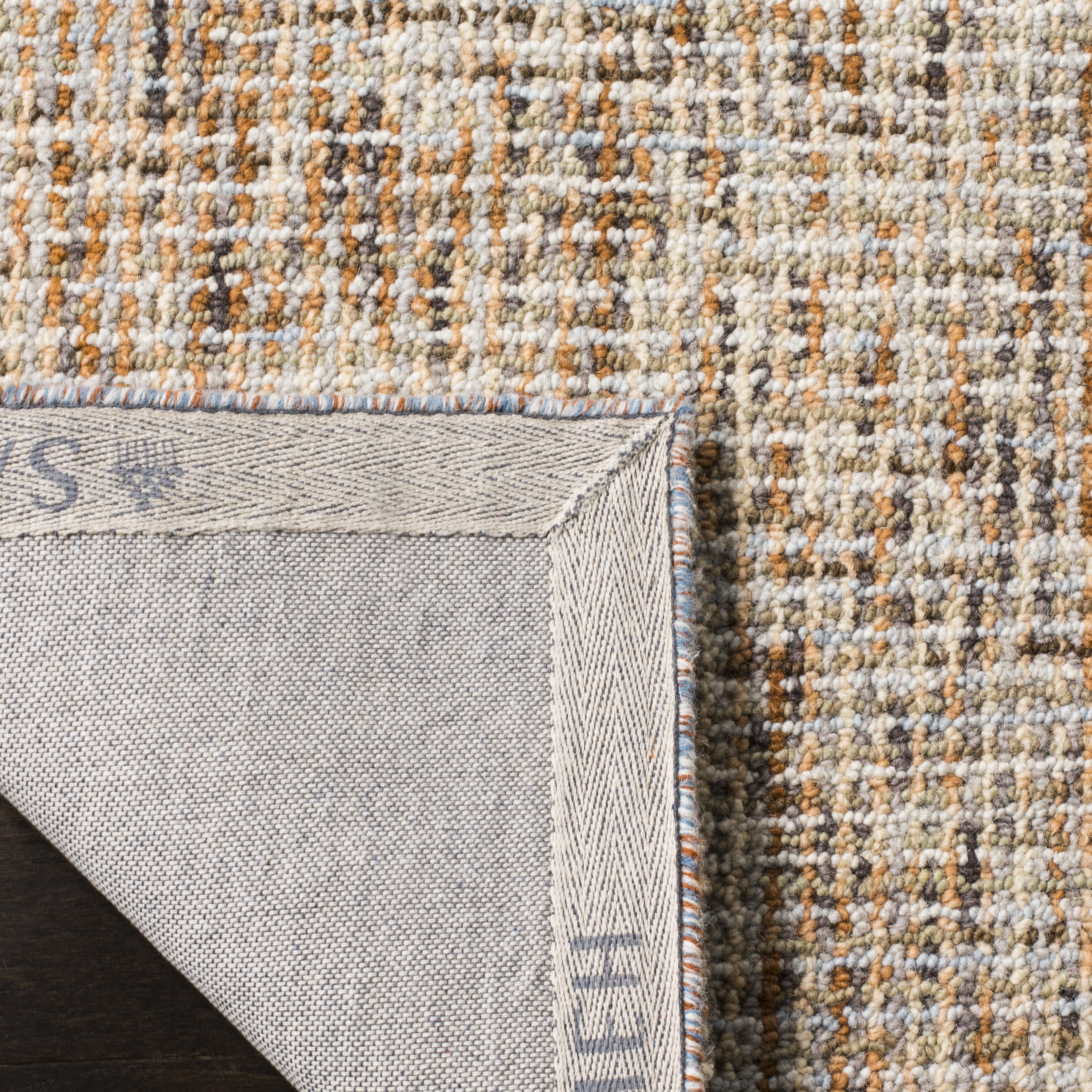 Safavieh Abstract Delia Distressed Wool Runner Rug, Gold/Blue, 2'3" x 22'
