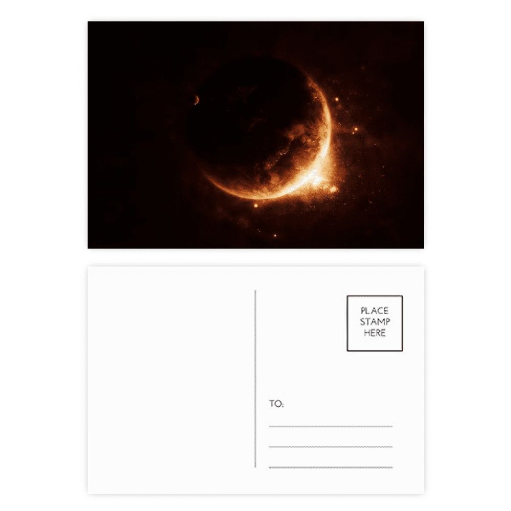 en shining universe illustration pattern postcard set birthday mailing thanks greeting card