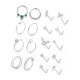 thumbnail image 4 of 18 piercings de nariz modernos para el Día de San Valentín y actividades al aire libre en verano. Color plateado, 4 of 9