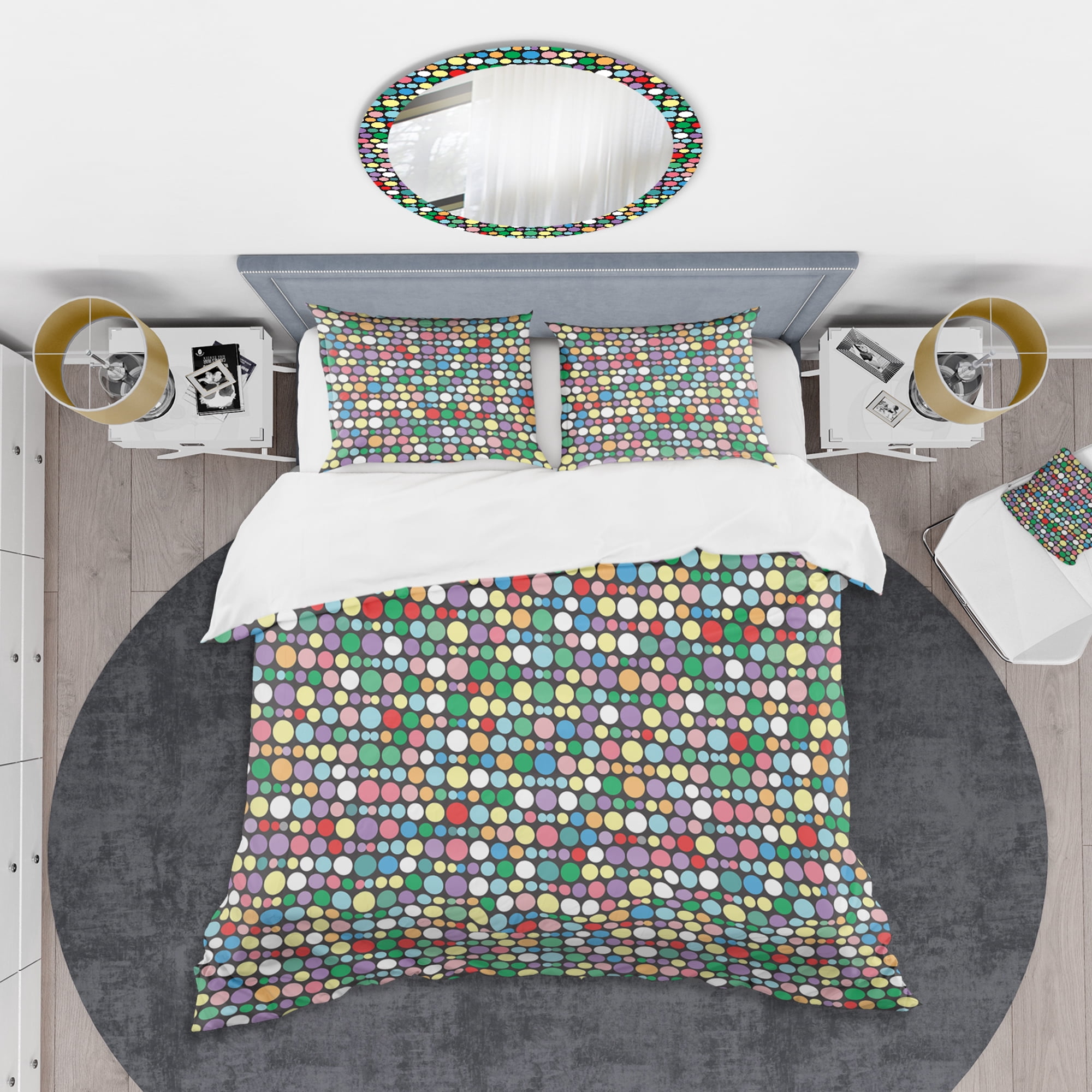 Designart 'Retro Pattern Abstract Design XII' Mid-Century Modern Duvet Cover Set