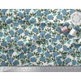 thumbnail image 2 of Soimoi Poly Georgette Fabric Leaves & Floral Block Fabric Prints by Yard 52 Inch Wide, 2 of 3