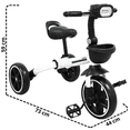 thumbnail image 4 of Triciclo 3 en 1 Plegable para Niño s Convertible a Bicicleta y Balance Bike Luz Sonido Apto a partir de 2 Años o Hasta 25 kg - Blanco, 4 of 7