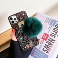 thumbnail image 4 of Compatible with iPhone 12 Pro Bling Diamond Case Luxury Sparkle Glitter Rhinestone Cute Fuzzy Furry Plush Ball Bracelect Wirst Strap Cover for iPhone 12 Pro 6.1 inch Women and Girls, 4 of 10