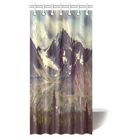 Pop Alaska Mountains Decor Shower Curtain Arctic Landscape
