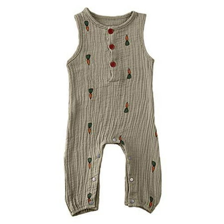 

Styles I Love Baby Unisex Muslin Cotton Sleeveless Romper Spring Summer Baby Boys Baby Girls Jumpsuit Outfit