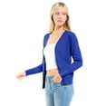 thumbnail image 6 of Made by Olivia Women's Classic Button Down Long Sleeve V-Neck Soft Knit Sweater Cardigan, 6 of 7