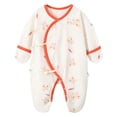 thumbnail image 5 of RFQWOVSR Baby Cotton Footed Romper with Mitten Sleeves Sleep Suit for Babies Newborn, 5 of 5