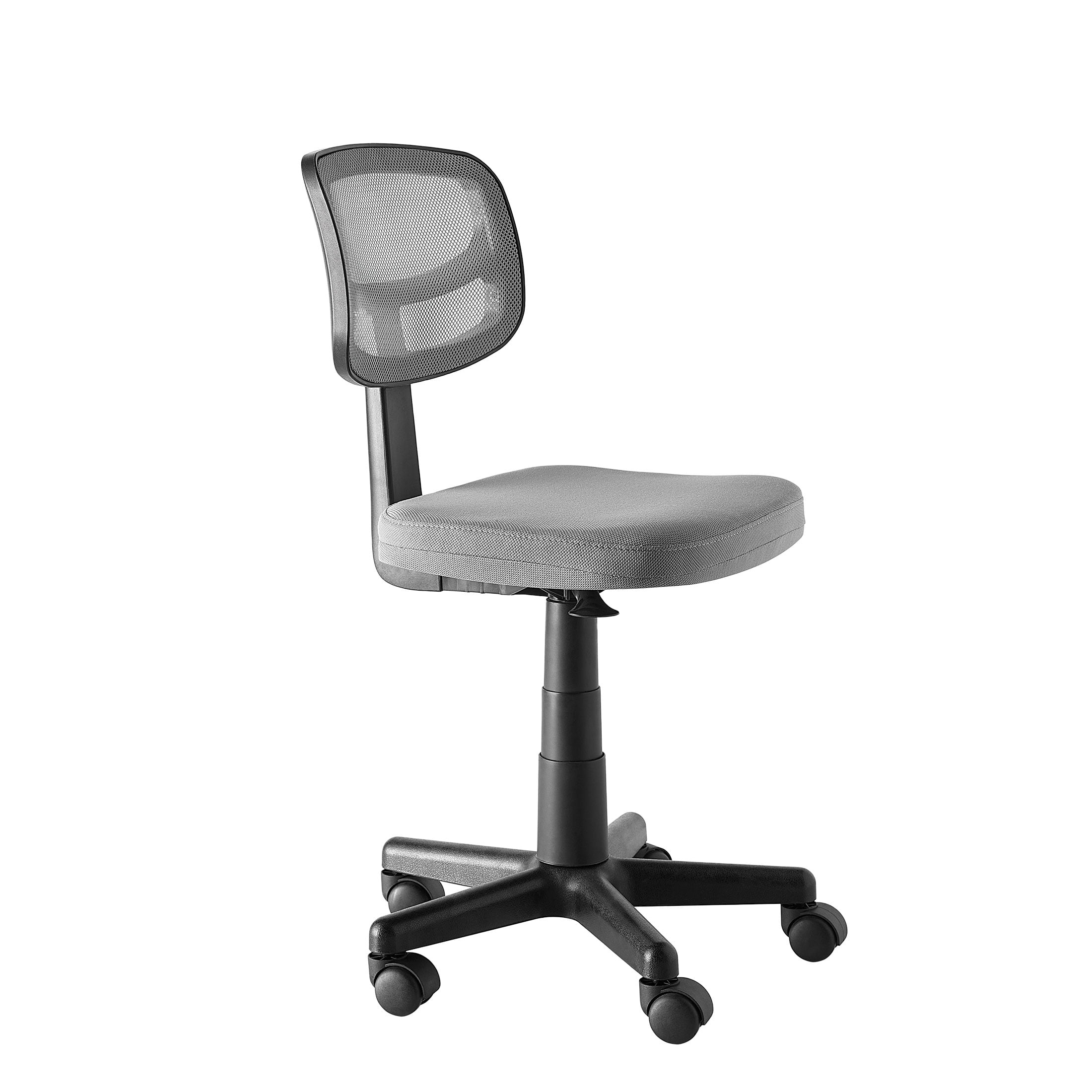 Mainstays Mesh Task Chair with Padded Seat, Teens and Adult, Gray/Gray