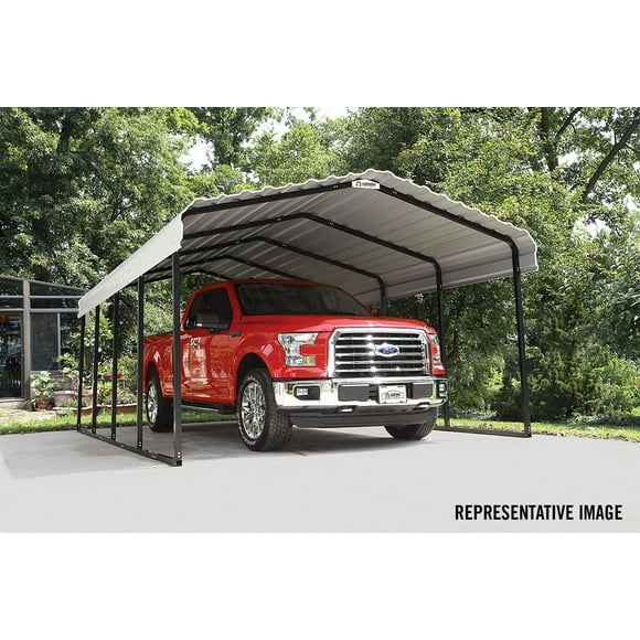 Abri auto acier 12x29x7.Galvanis.Noir/Coquille œuf