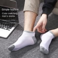 thumbnail image 2 of 10 Pairs Unisex Casual Plain Color Boat Socks Thin Breathable Comfy Anti Odor Sweat-absorbing Low Cut Ankle Socks For Men Women 2IN1-20Pairs, 2 of 6