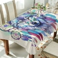thumbnail image 4 of Coolnut Wolf Rectangle Tablecloth Waterproof Polyester Table Clothative Stain Resistant & Wrinkle Resistant Washable Table Cover for Dining Table/Party/Camping 60x60 Inch Decor Gift, 4 of 7