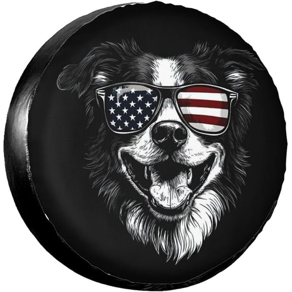 Independence Day American Flag Eagle Spare Tire Cover Wheel Protectors Dust-Proof Wheel Tire Cover Fit Trailer, Rv, Sand Many Vehicle