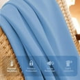 thumbnail image 3 of Homi Drapes Double Pinch Pleated Blackout Curtains Thermal Insulated Room Darkening Drapes for Bedroom/Livingroom Along with 2 Panels,Tiebacks,Hooks (Aqua Blue, 26"x84"), 3 of 5