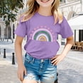 thumbnail image 2 of ibiyuan Boys Shirts Size 10 Crew Neck Short Sleeve Shirts Girl Shirts Cute Bow Graphic Tees Loose Fit Girl Summer Clothes, 2 of 4