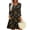 Black, variant on WTOBBY Women's Halloween Printed Fashionable V-Neck Button 3/4 Sleeve Pocket Dress - Spooky and Chic Dress with V-Neck Design, Ideal for Halloween Parties,Black L